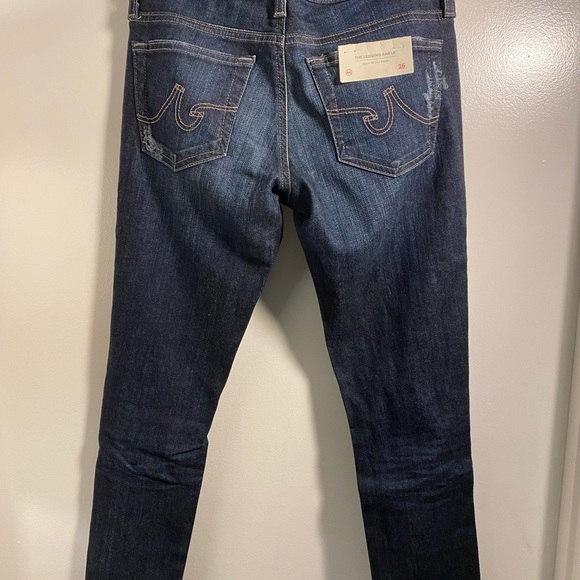 A.G. The Legging Ankle in dark wash with rips. Size 26 NWT never worn retail 235 - Picture 3 of 7